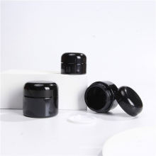 Luxury Black Cosmetic Glass Bottle Glass Cream jar 25ml 35ml 50ml